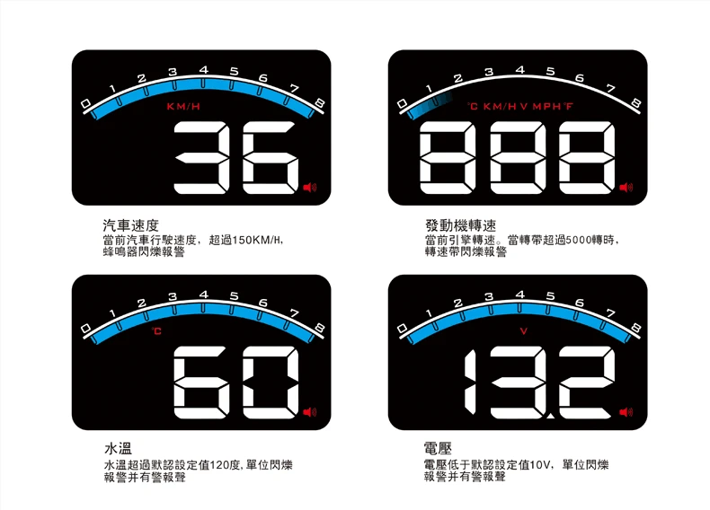 

HD 3 inch M6 Car head up display Auto With OBD2 and EUOBD Windshield Projector Digital Speedmeter Smart HUD Display