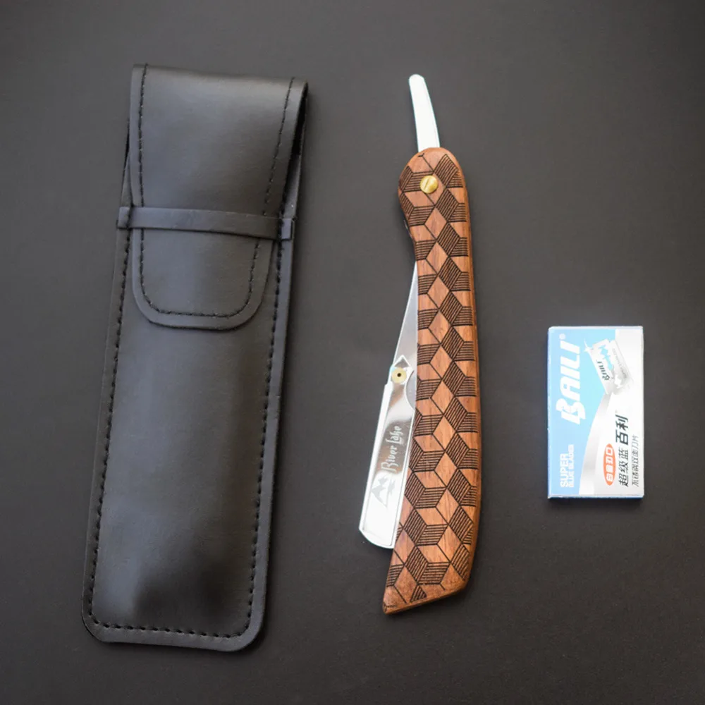 Ручная бритва Профессиональная парикмахерская с прямыми краями складной нож для