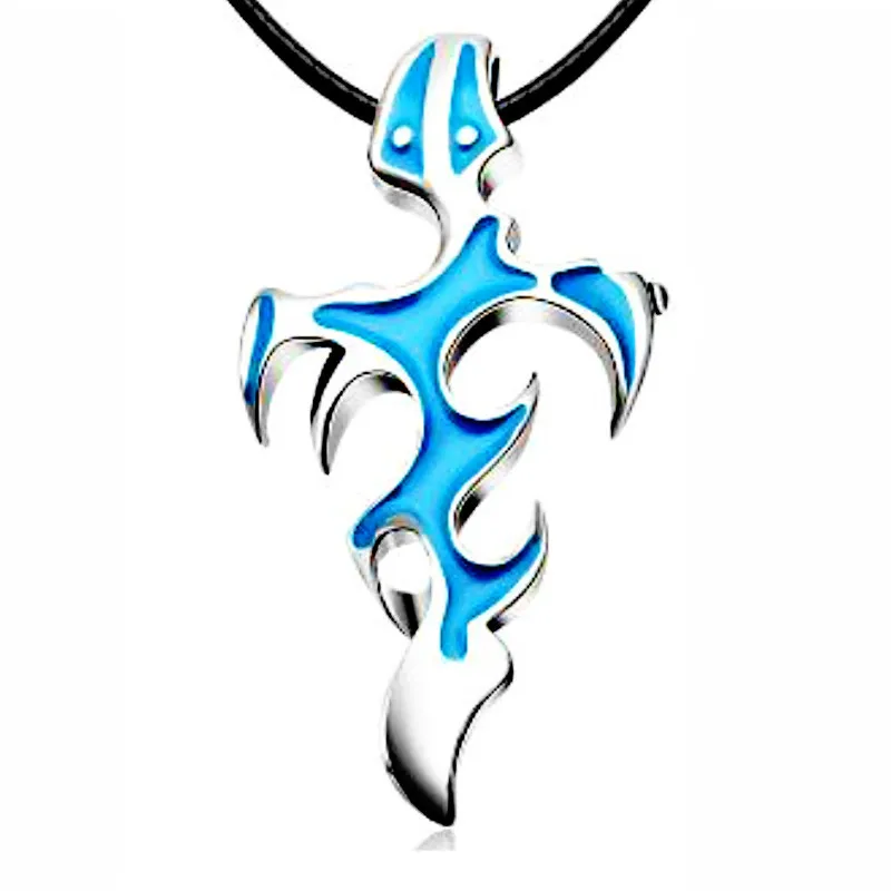 Черный синий цвет крест пламени искусственная кожа для мужчин и женщин кожаный шнур звеньевая цепь|Ожерелья