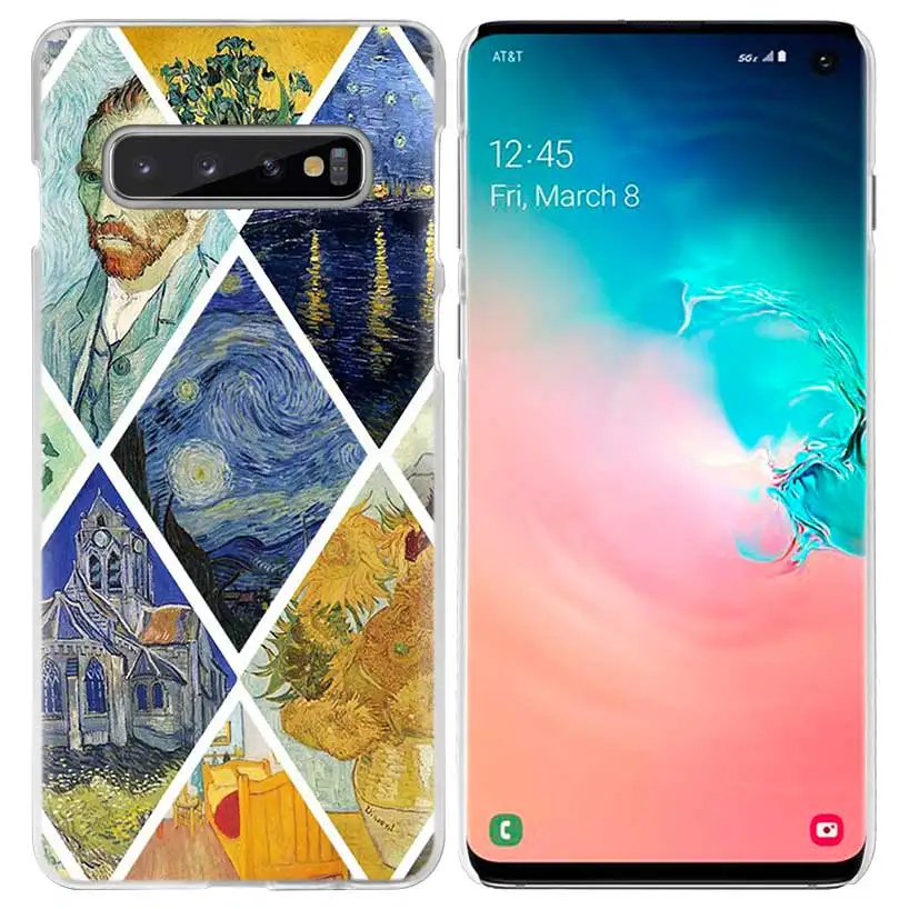 Ван Гог цветы ромашки чехол для samsung Galaxy S10 5G S10e S9 S8 M30 M20 M10 J4 J6 плюс J8 Note 8 9 прозрачный жесткий чехол для мобильного телефона - Цвет: 07