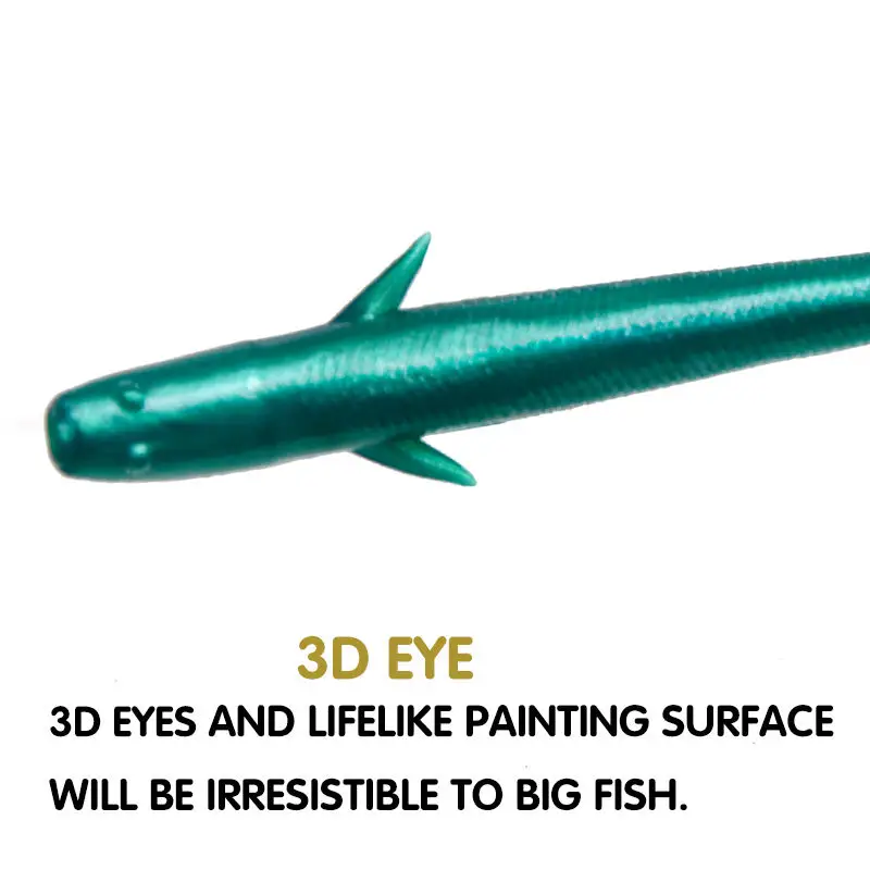 10 шт./лот мягкие приманки воблер с джиг-головкой Рыболовная Приманка 7 см 1 г черви