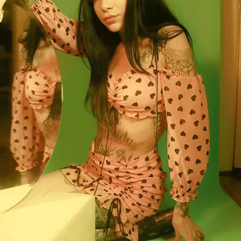 Бесплатная доставка комплект из 2 предметов женский розовый топ в горошек двух