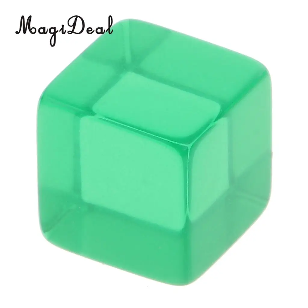 MagiDeal 25 шт. прочный D6 шестисторонний прозрачный пустой кубики настольная игра прозрачные Подземелья и Драконы настольная игра s