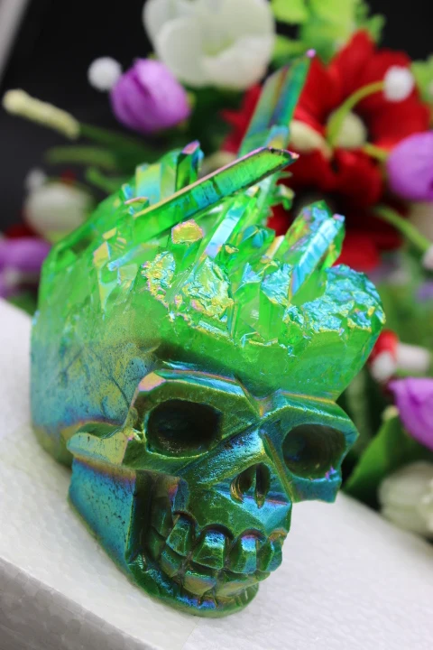 (513 г) натуральный кварц кристалл трава зеленый ангел фотокольцо лечение кластера