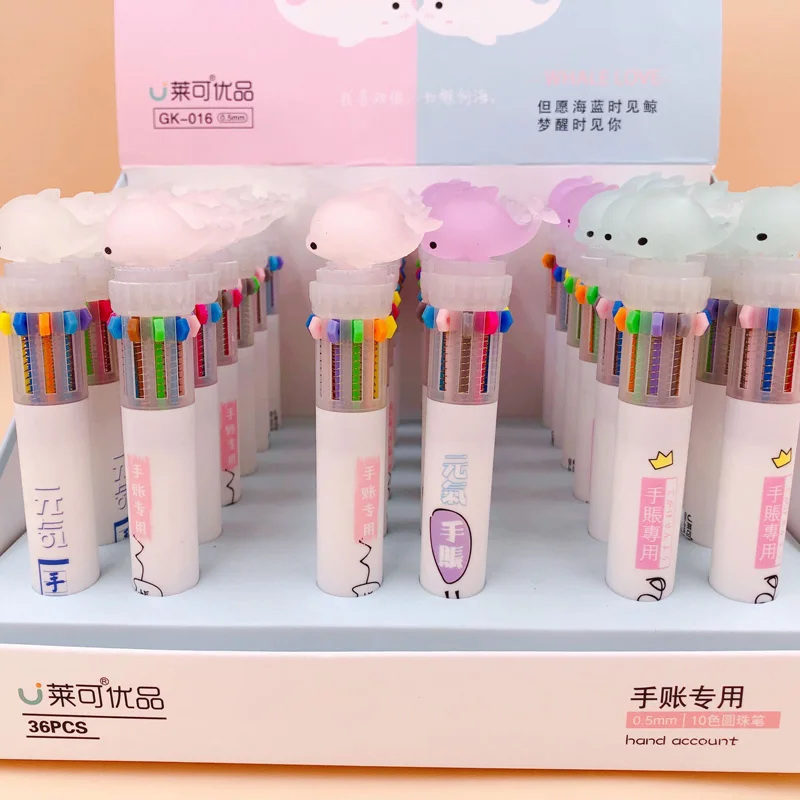 Kawaii мульти Цвет ручка 10 цветов Стильная футболка с изображением персонажей