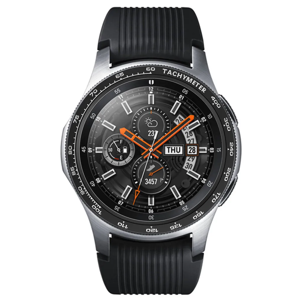 Для samsung Galaxy Watch 42/46 мм рамка кольцо клейкая крышка против царапин Металл Нержавеющая сталь Смарт часы аксессуары#531