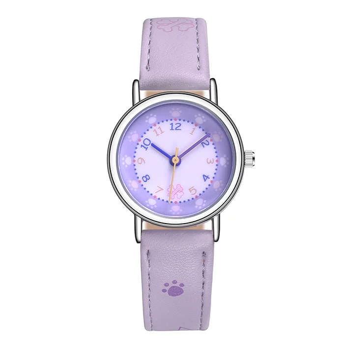 kids purple watch KEZZI милые детские часы кошки щенок цифры Циферблат дети часы звезда лента с принтом мультфильм студенческие наручные кварцевые часы - Цвет: kids purple watch