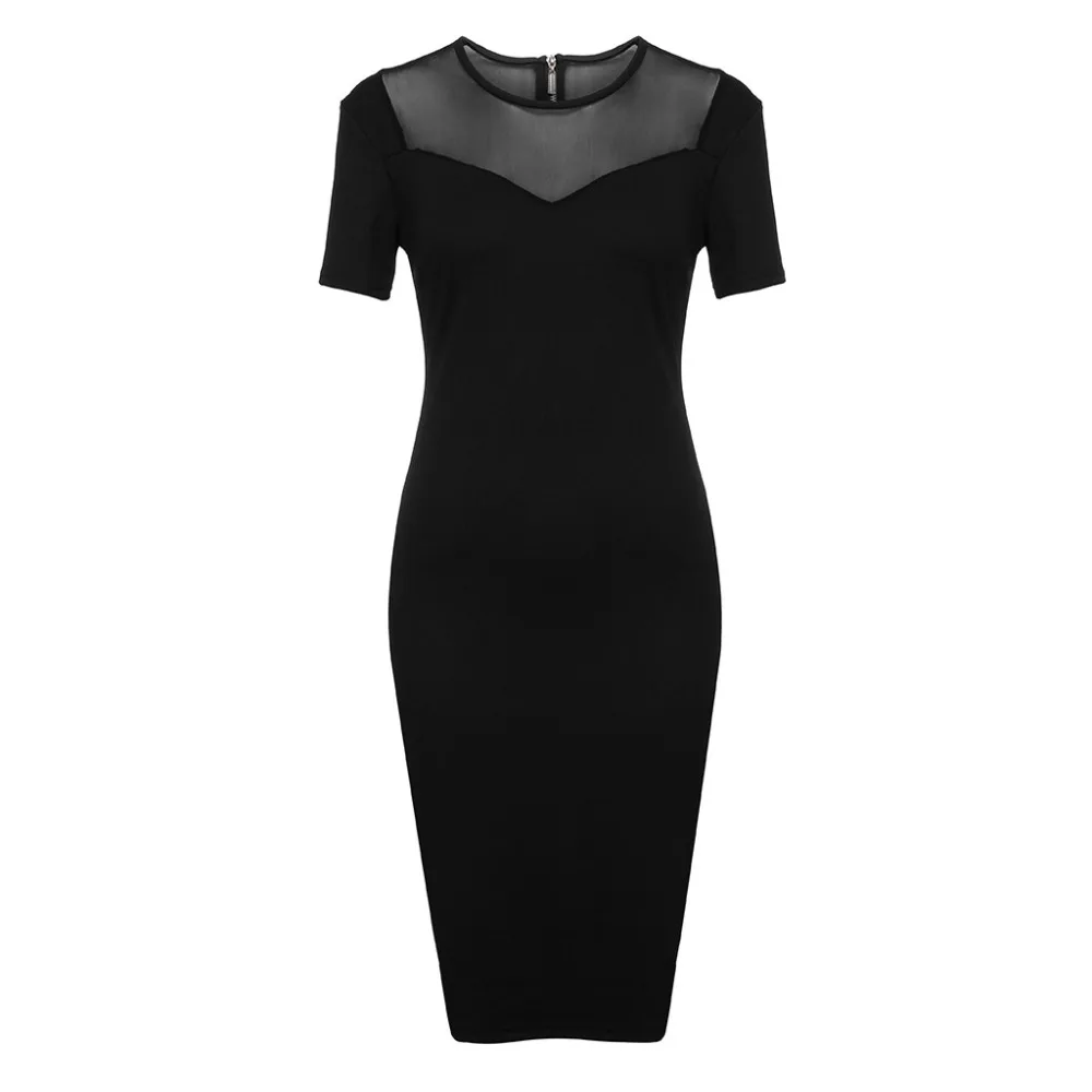 Летние платья женские сексуальные с коротким рукавом Твердые o-образным вырезом
