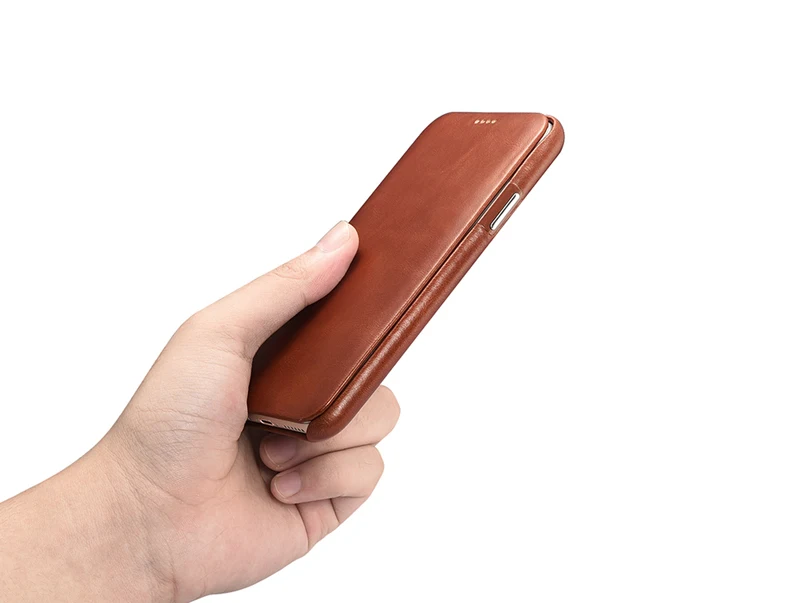 Ретро Тонкий чехол-книжка из натуральной воловьей кожи для iPhone X XR, бизнес-чехол из натуральной кожи для смартфона Apple iPhone XS Max