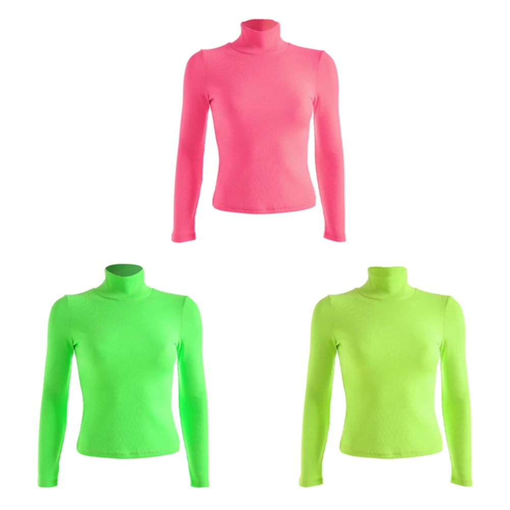 Женская водолазка с длинным рукавом повседневная трикотажная облегающая