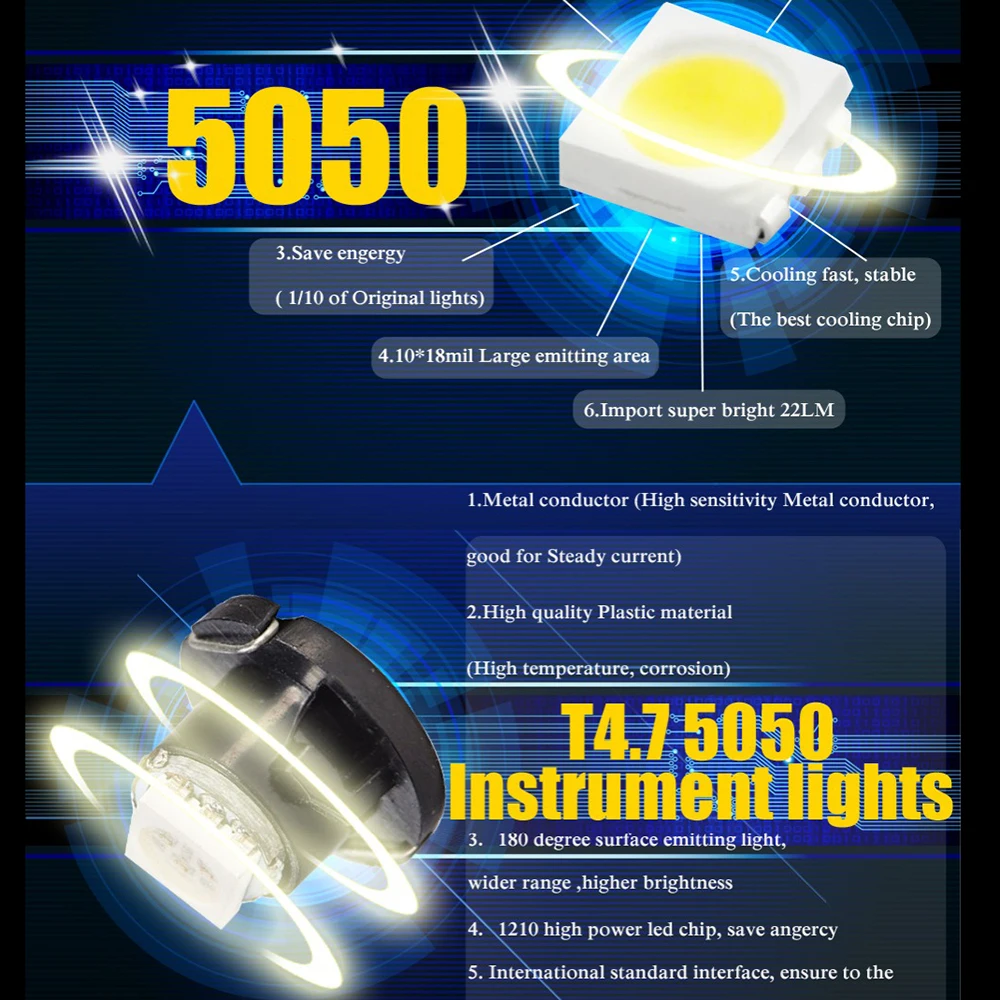 YSY 100X T3 T4.2 T4.7 1 Светодиодная автомобильная лампа smd Автомобильная внутренняя