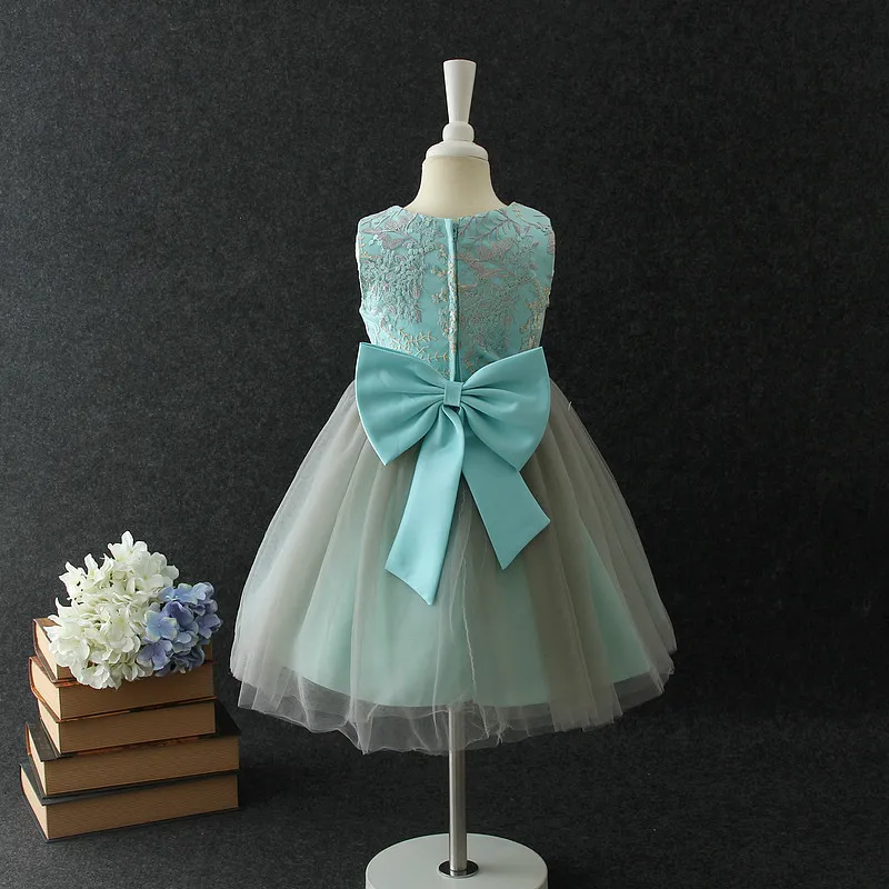 2022 Kids Dresses Girls Summer Blue Daily Mesh Girl Vestido Festa Infantil 3 4 6 8 10 12 Years Old Clothes Party RKF184047 | Детская