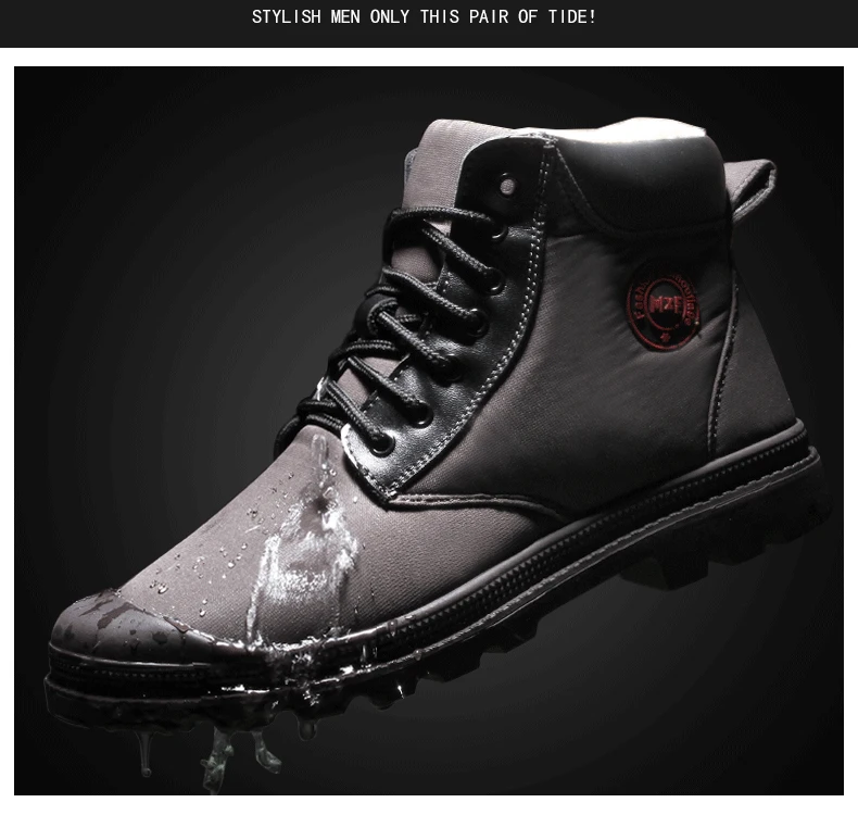 VESONAL/ г.; брендовые осенне-зимние водонепроницаемые зимние мужские ботинки с мехом; плюшевые теплые мужские повседневные ботинки; кроссовки