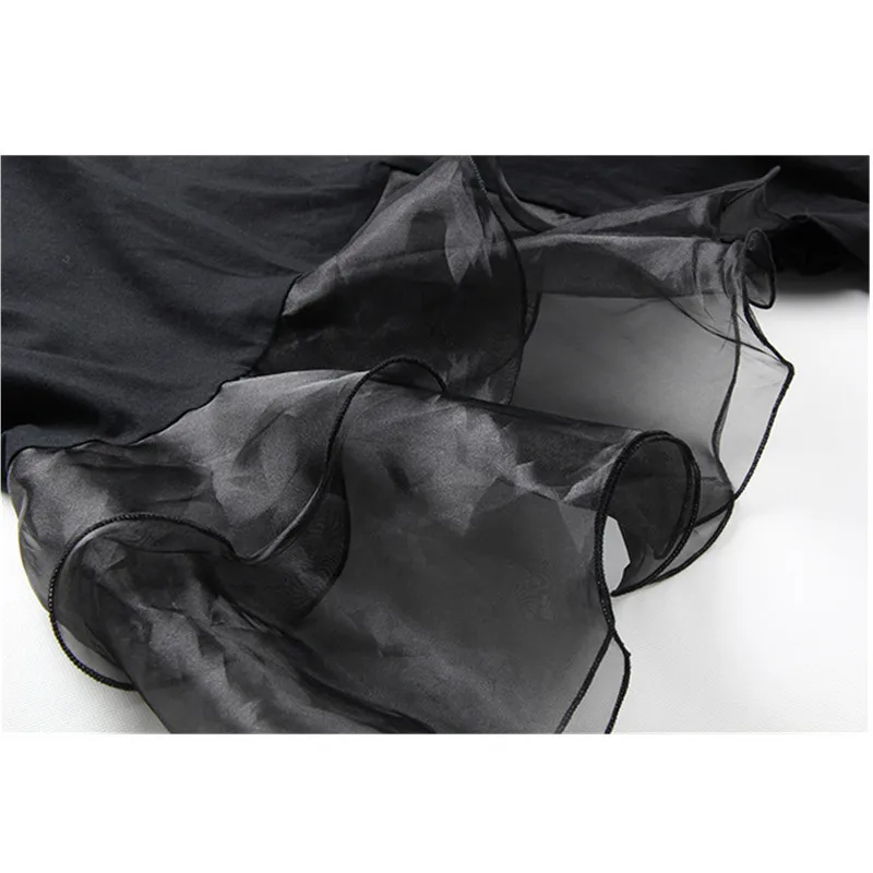 Женское платье с коротким рукавом Almoda повседневное черное в стиле пэчворк лето