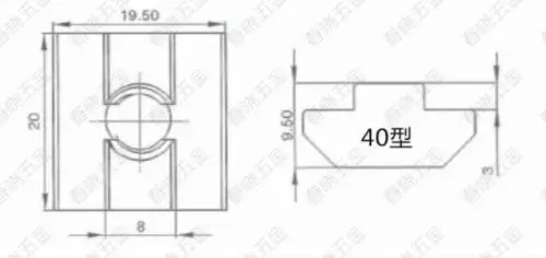 1pcs T sliding nut block M8 for 40 series aluminum profile slot 8mm CPC125 | Обустройство дома