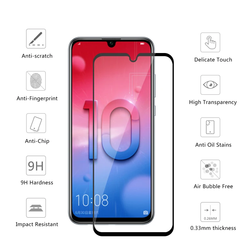 Защитное стекло закаленное 3D для huawei Honor 10 lite | Мобильные телефоны и аксессуары