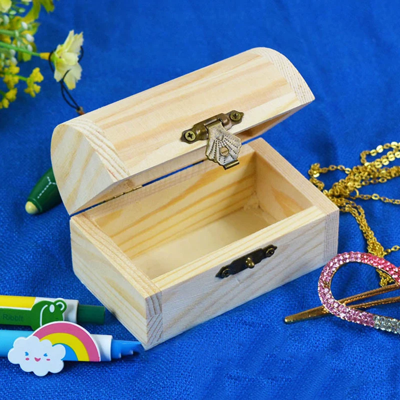 Винтажный деревянный контейнер для хранения ювелирных изделий шкатулка