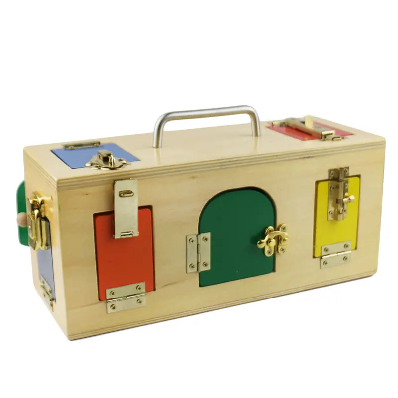 Деревянный Монтессори детские игрушки замок Коробка для дошкольного