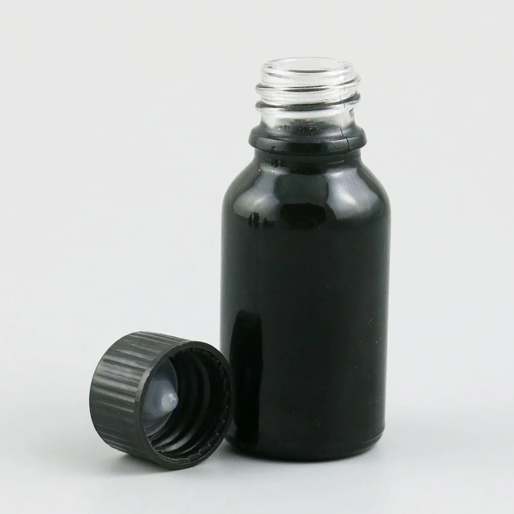 10 x 5ml 10ml 15ml 20ml 30ml 50ml 100ml Essential Oil Black Glass Bottle Plastic Cap For Liquid Reagent Pipette | Красота и здоровье