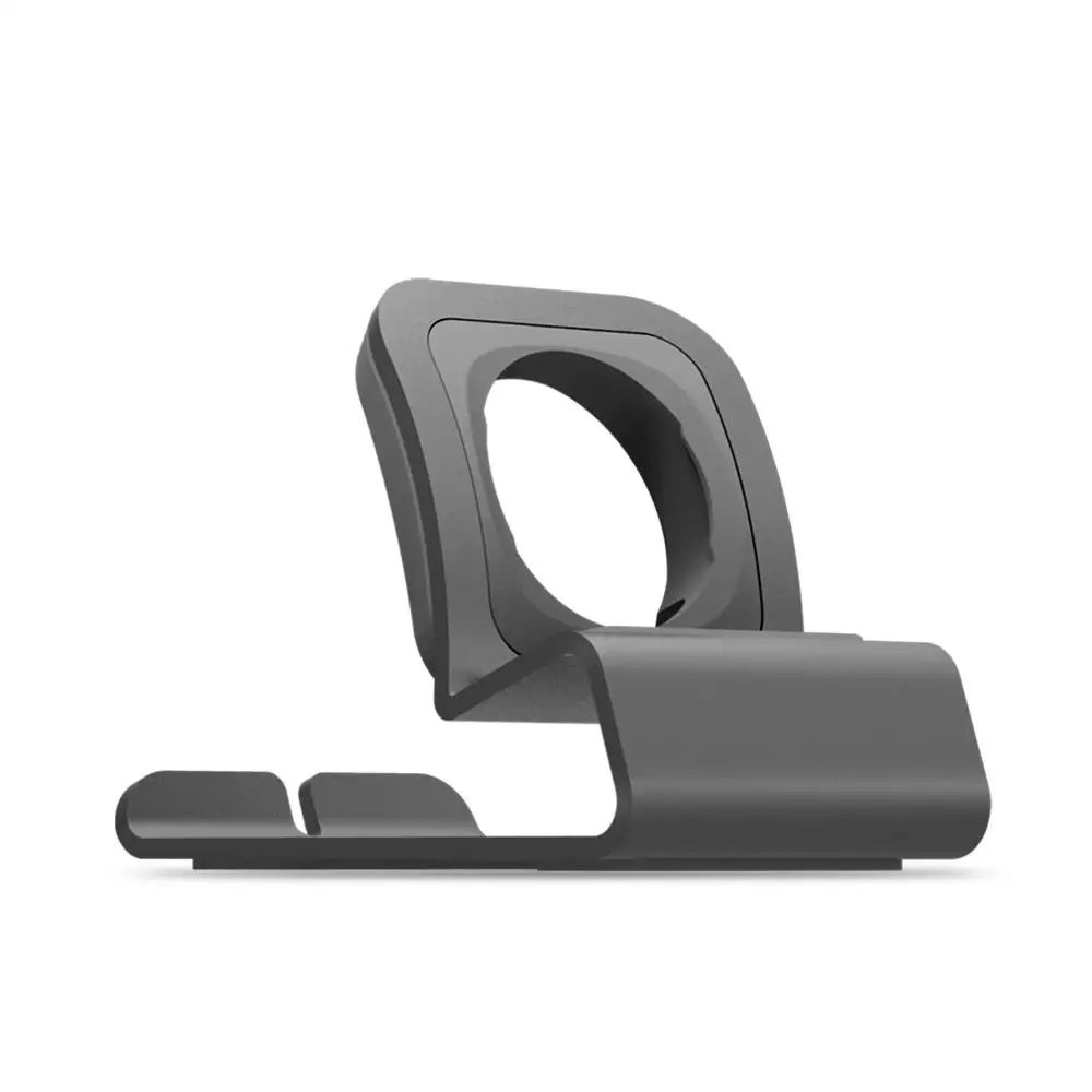 Gray Зарядное устройство Подставка держатель док-станция для Apple Watch 1 2 3 4 38 мм 42 мм 44 мм 40 мм алюминиевый кронштейн Подставка для зарядки для iWatch Sport - Цвет: Gray