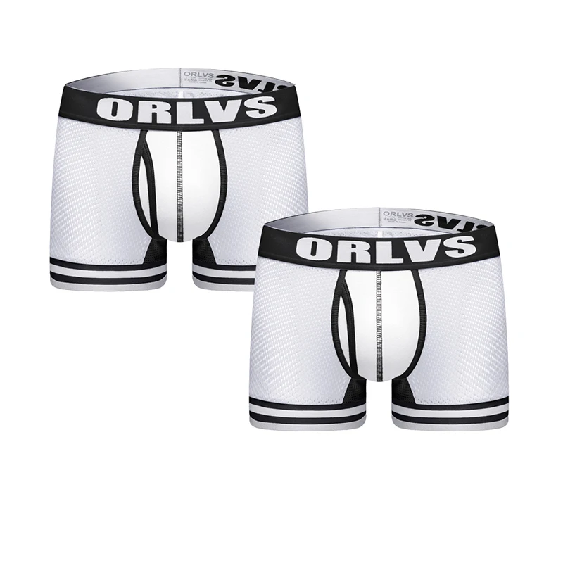 Трусы-боксеры мужские из дышащего хлопка 2 шт./лот | Мужская одежда