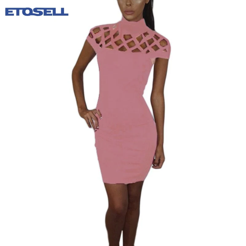 ETOSELL уютное женское вечернее платье с вырезом-черепашкой сексуальное облегающее