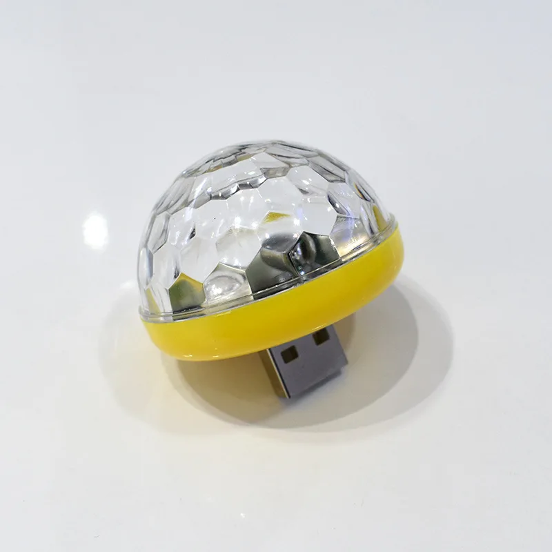 yellow.shell-Style.B Weill Hsu Mini USB декоративный DJ светодиодный светильник Ритм вспышка красочный звук контроль детская лампа для автомобиля фестиваль Вечерние - Испускаемый цвет: yellow.shell-Style.B