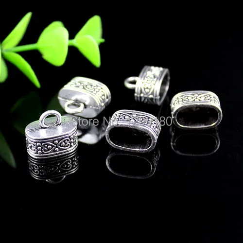 50pcs Cord Crimp End Caps Buckle Tips for Necklace Bracelet Ropes Cords Connectors Clasp DIY Accessories 15x13x10mm K00524 | Украшения и