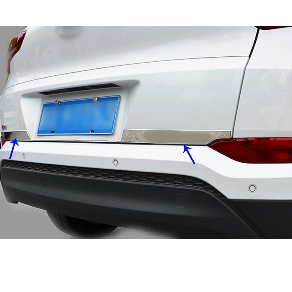 Для Hyundai Tucson 2015 2016 2017 2018 хромированная задняя дверь из нержавеющей стали бампер
