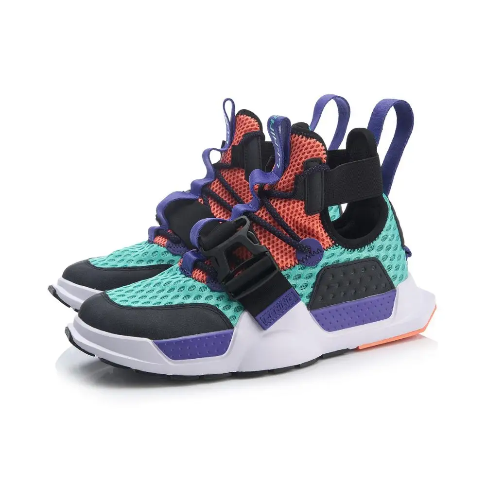 Li-Ning/мужские кроссовки REBURN WS для баскетбола и культуры с высокой дышащей подкладкой, спортивная обувь для фитнеса, кроссовки AGBP023 XYL253