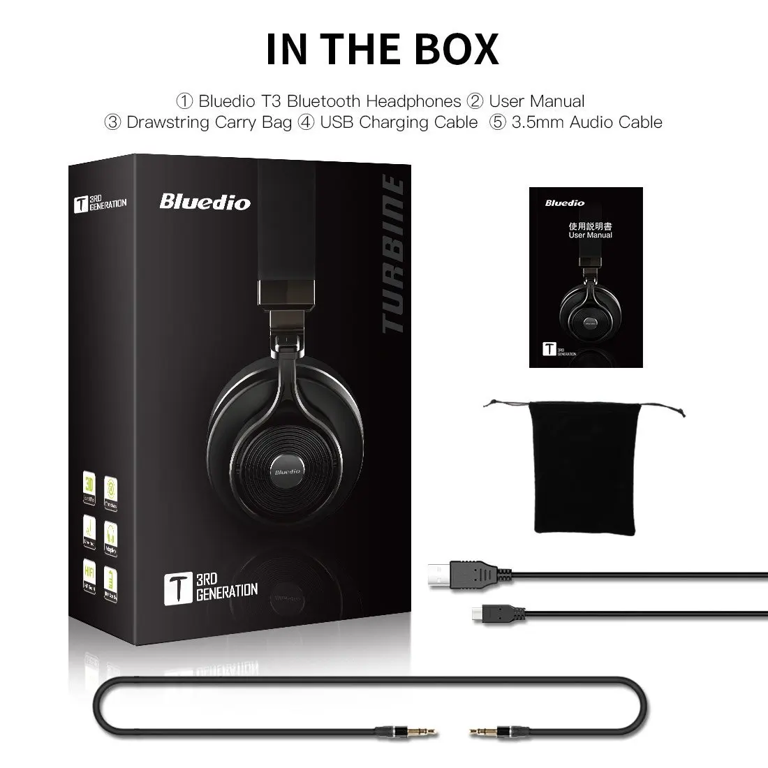 T3 Экстра бас Bluetooth наушники на ухо с микрофоном 57 мм драйвер Складная
