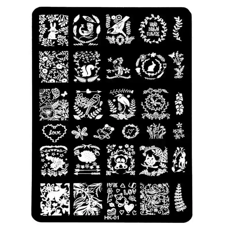 DIY Художественный штамп с изображением для ногтей штамповочные пластины Шаблон