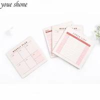 youe shone 1pcs paper self adhesive memo pads 2019 new memo pad office stationery work memorandum monthly weekly planner list