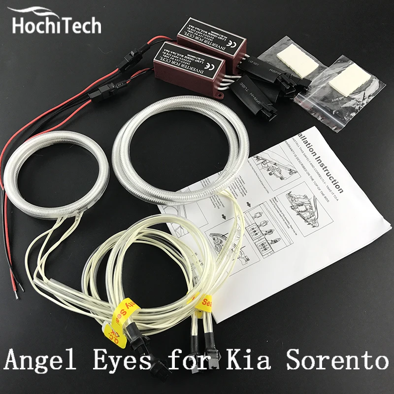Для Kia Sorento R 2009-2012 автомобильный Стайлинг 4 шт. белый головсветильник свет гало