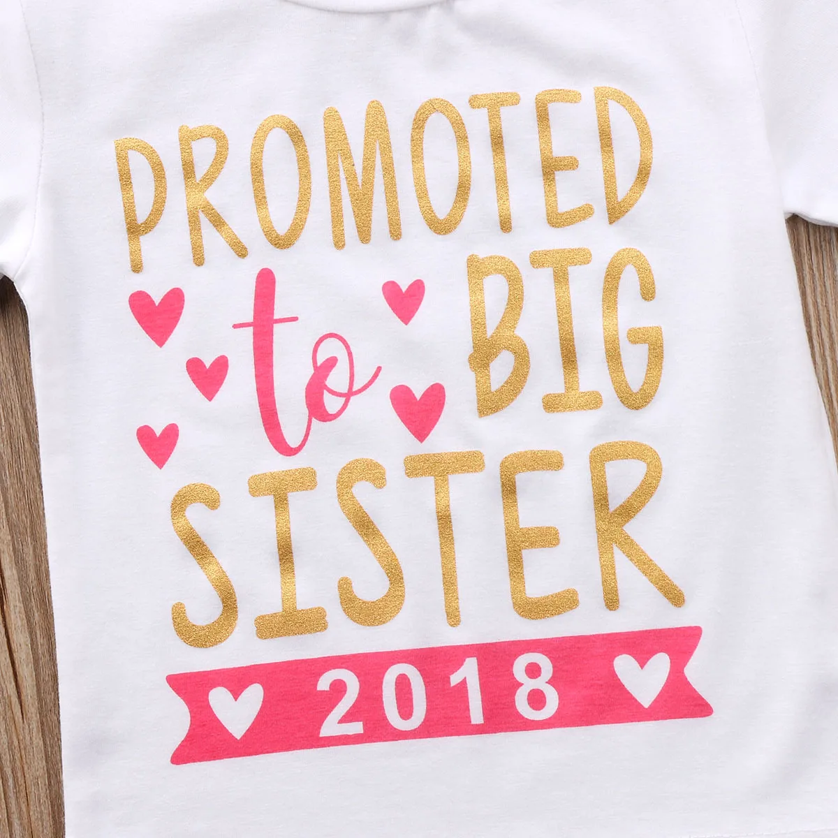 2018 футболка для малышей с надписью Big Sister на новый год маленьких девочек летняя