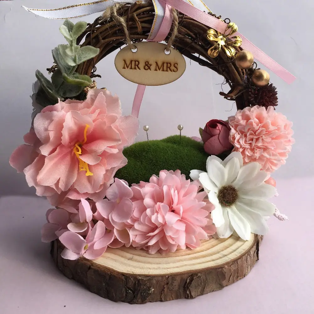 Ring bearer A 1 шт., креативное лесное гнездо для помолвки, помолвки, свадьбы, с именем, деревенский цветок, обручальные кольца, коробки, кольцо, подушка, цветок - Цвет: Ring bearer A