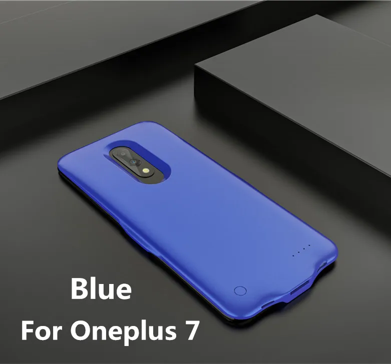Blue for Oneplus 7 NTSPACE 6800 мАч зарядное устройство чехол s для Oneplus 7 Портативный внешний аккумулятор зарядный чехол для Oneplus 7 Pro противоударный чехол для батареи - Цвет: Blue for Oneplus 7
