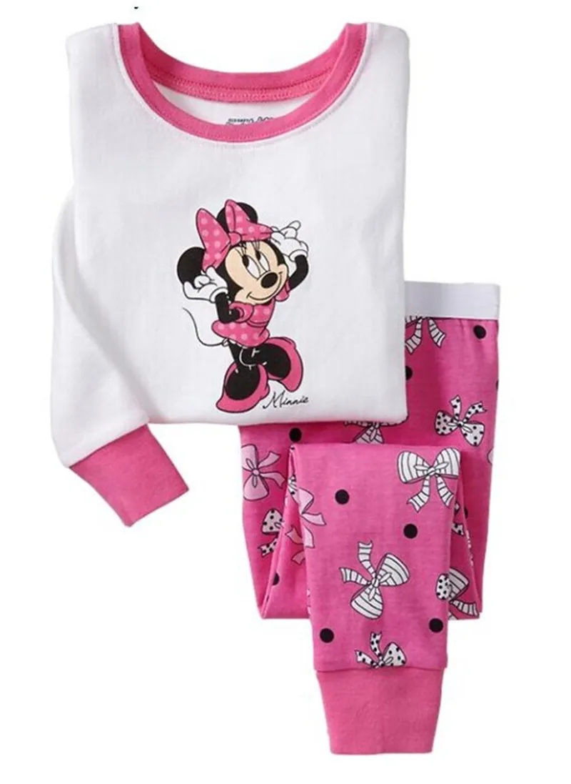 Girls Sets P7035 Кигуруми Пижама Минни Пижама для девочек koszula nocna Пижама детская пижама Infantil Enfant ночная рубашка пижама с рисунком - Цвет: Girls Sets P7035