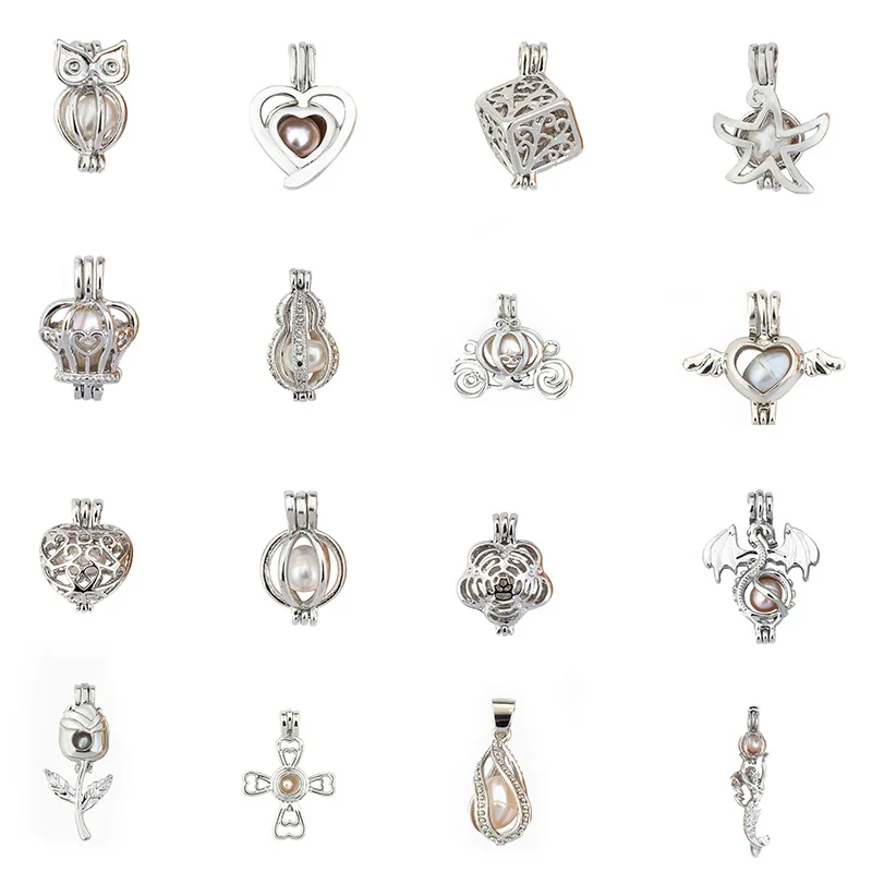 Больше чем 20 стилей жемчужная клетка ранняя Подвеска Медальон для эфирного Масла