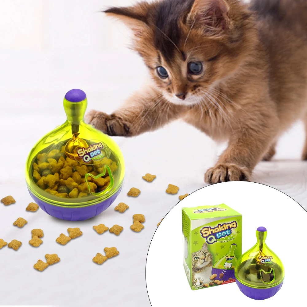 Интерактивная игрушка для кошек IQ Treat Ball, умнее, игрушки для домашних животных, пищевой шар, дозатор для еды, для кошек, играющих на тренировке