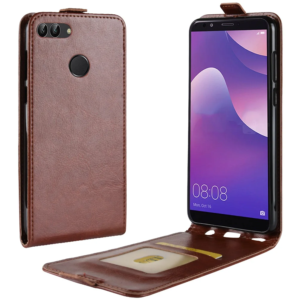 Кошелек чехол для телефона huawei Honor 9 10 Y9 2018 откидная Обложка на заднюю панель из
