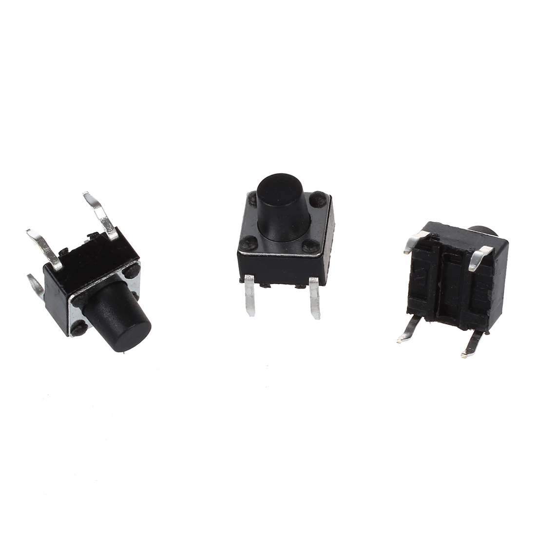 SODIAL (R) 100 шт. 6x6x7 мм Мгновенный тактильный Такт кнопочный переключатель 4 Pin DIP