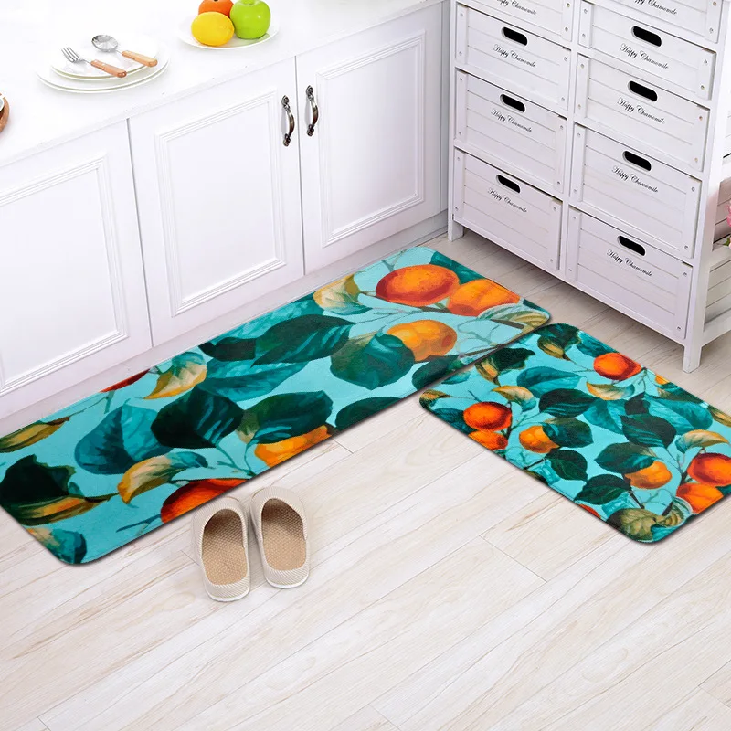 1 шт. нескользящий замшевый коврик с принтом фруктов 40 х60 см|Ковер| |