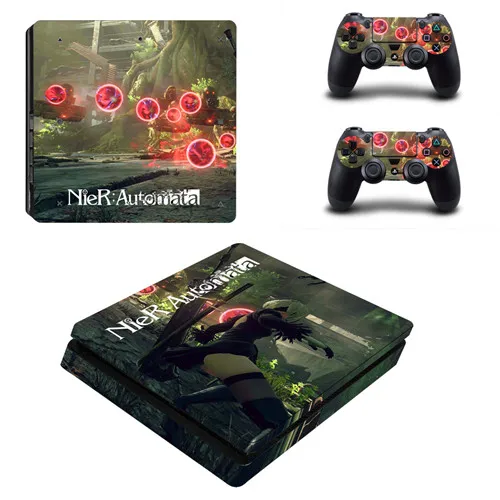 Игра NieR Automata PS4 тонкая кожа Наклейка виниловая для sony Playstation 4 консоль и 2 контроллера PS4 тонкая кожа Наклейка - Цвет: YSP4S-1145