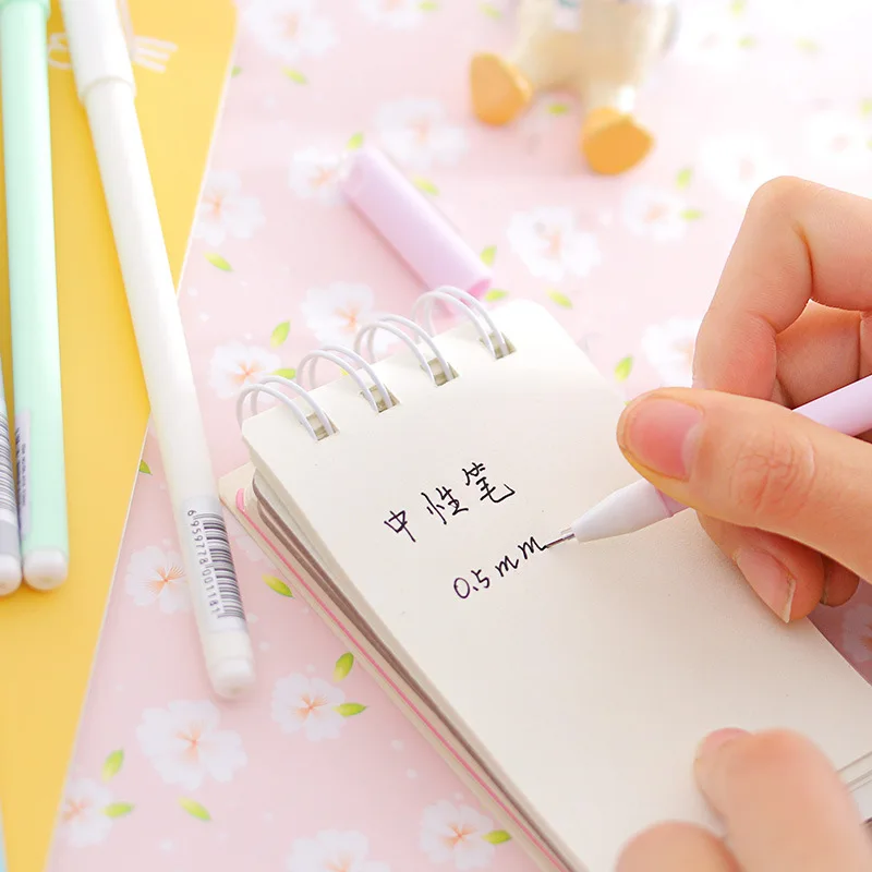 DELVTCH 6 шт./лот гелевая ручка 0 5 мм простой стиль искусственная подходит для