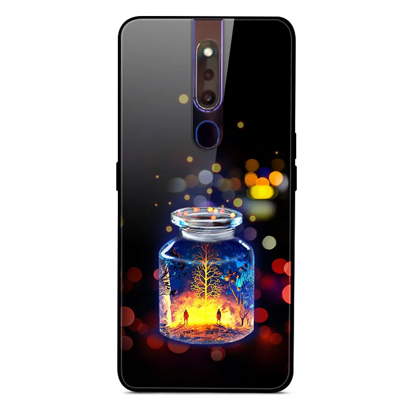 19 6,5" для OPPO F11 Pro чехол закаленного стекла задней панели жесткий чехол для OPPO F11 Pro F11Pro F 11 Pro чехол OppoF11Pro крышка бампера - Цвет: 19