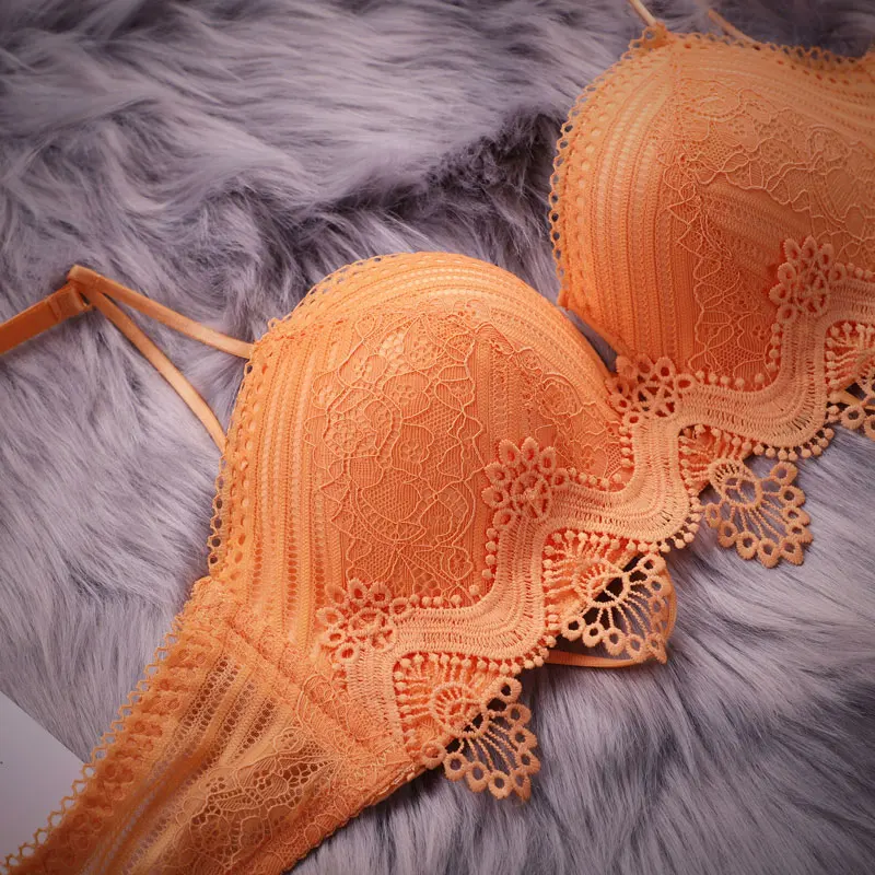 Комплект нижнего белья Пуш-Ап Топ бесшовные Bralette провода Бесплатная Бюстгальтер