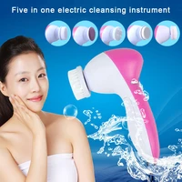 hot 5 in 1 facial pore cleaner mini electric facial washing machine facial massager waterproof beauty instrument massager