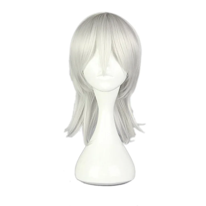 Синтетический Белый парик MCOSER 45 см Короткий прямой для косплея 100%