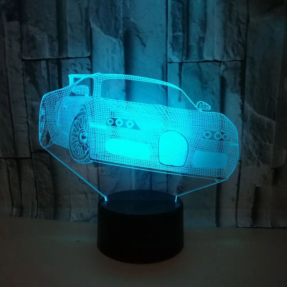 Автомобильный 3d ночной Светильник с сенсорным управлением домашний подарок для